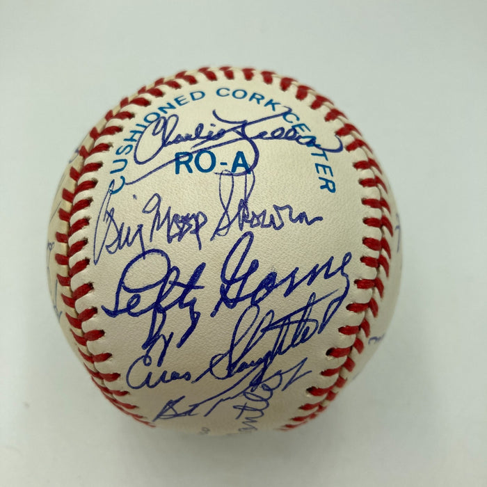 Mickey Mantle New York Yankees Hall Of Fame Legends Multi Signed Baseball JSA