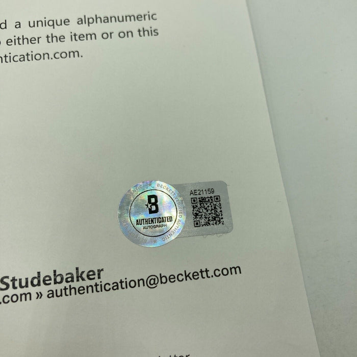 Ted Williams Signed Vintage American League Macphail Baseball Beckett COA