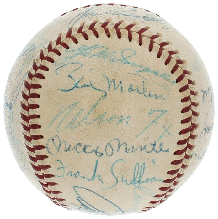 1956 All Star Game Team Signed Baseball Mickey Mantle Beckett COA