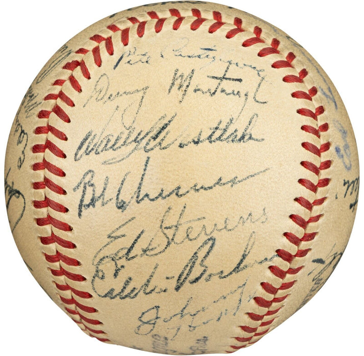 Beautiful Honus Wagner 1949 Pittsburgh Pirates Team Signed Baseball PSA DNA COA