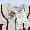 Hank Aaron "Hall Of Fame 1982" Signed Authentic Milwaukee Braves Jersey JSA COA
