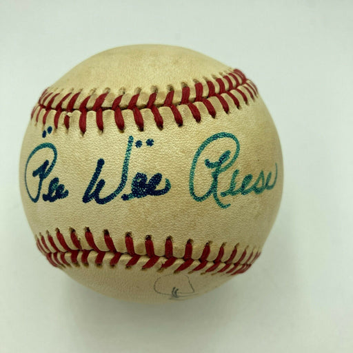 Legendary Shortstops Pee Wee Reese & Phil Rizzuto Dual Signed Baseball JSA COA