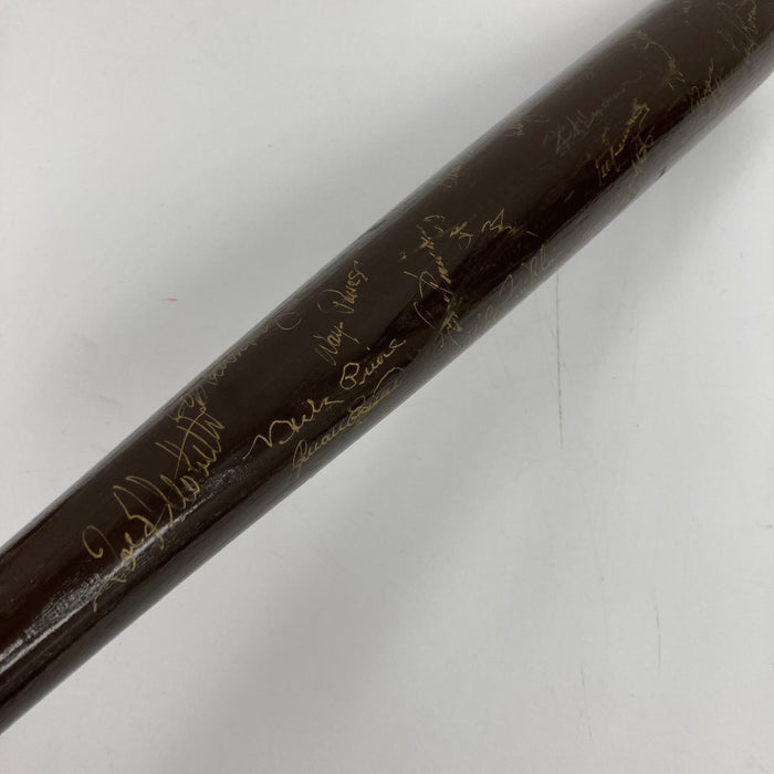 1986 New York Yankees Team Signed Game Used Bat Rickey Henderson Winfield JSA