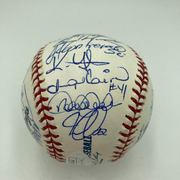 2004 New York Yankees Team Signed Baseball Derek Jeter Mariano Rivera JSA COA