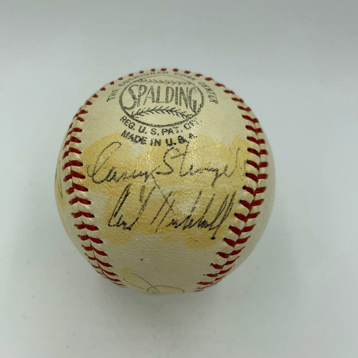 Mickey Mantle Joe Dimaggio George Sisler Casey Stengel Signed Baseball JSA COA