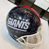 1986 New York Giants Super Bowl Champs Team Signed Full Size Helmet Steiner COA