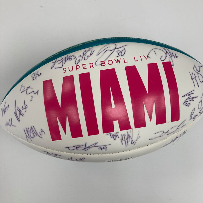 2019 San Francisco 49ers NFC Champs Team Signed Super Bowl LIV Football PSA DNA