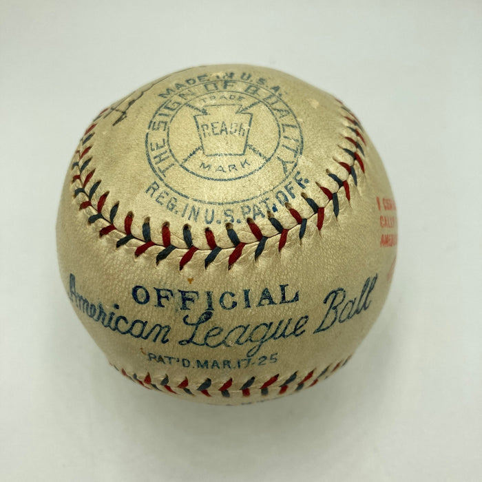 Beautiful Babe Ruth & Lou Gehrig 1925 Signed American League Baseball JSA COA