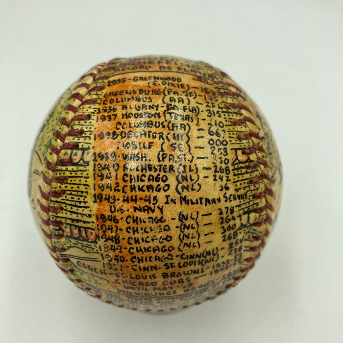 Bob Scheffing Signed Hand Painted George Sosnak Folk Art Baseball Detroit Tigers