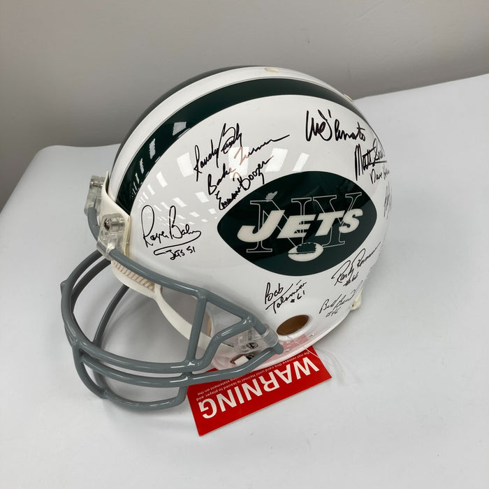 1969 New York Jets Super Bowl Champs Team Signed Authentic Game Helmet Steiner