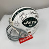 1969 New York Jets Super Bowl Champs Team Signed Authentic Game Helmet Steiner