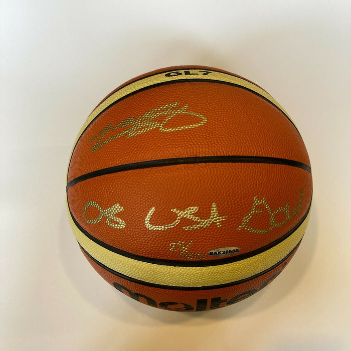 Lebron James "2008 USA Gold" Signed Official Olympics Basketball UDA Upper Deck