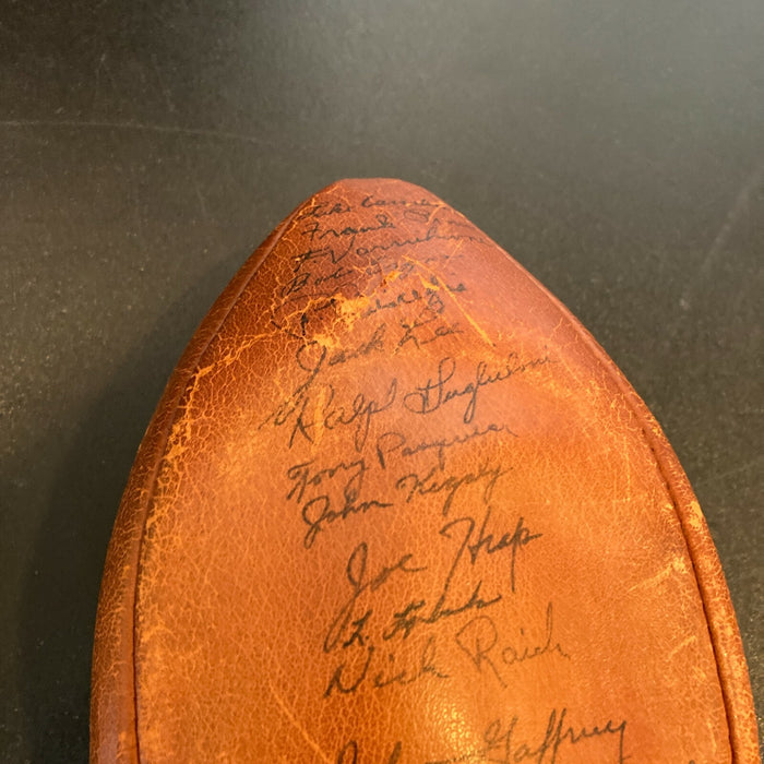 1954 Notre Dame Fighting Irish Team Signed Football With 57 Sigs Beckett COA