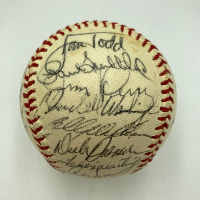 1975 Oakland A's Team Signed American League Baseball Beckett COA