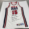 1992 Magic Johnson Signed Game Used Team USA Olympics Jersey MEARS COA