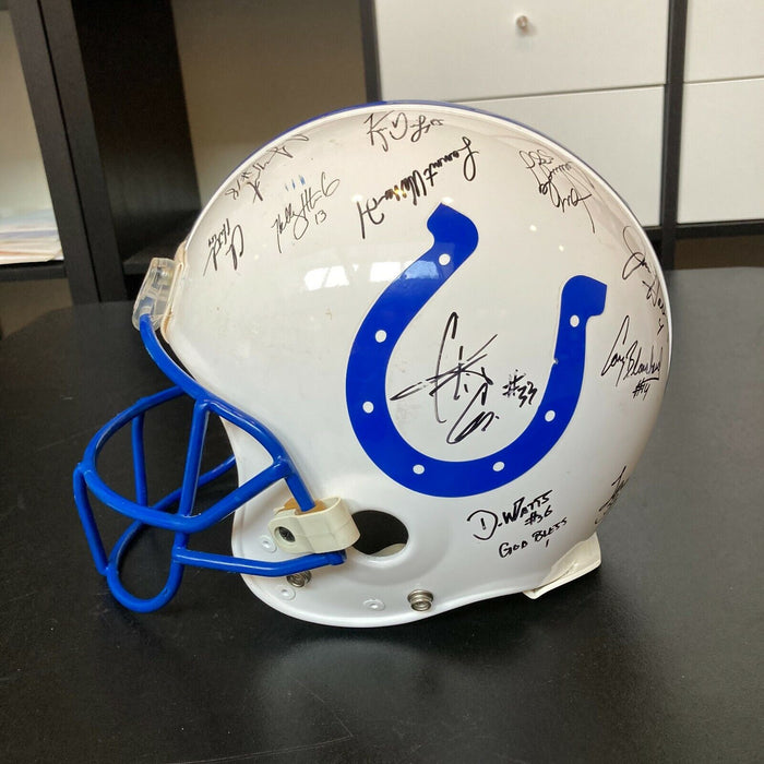 1997 Indianapolis Colts Team Signed Authentic Game Issued Helmet With JSA COA