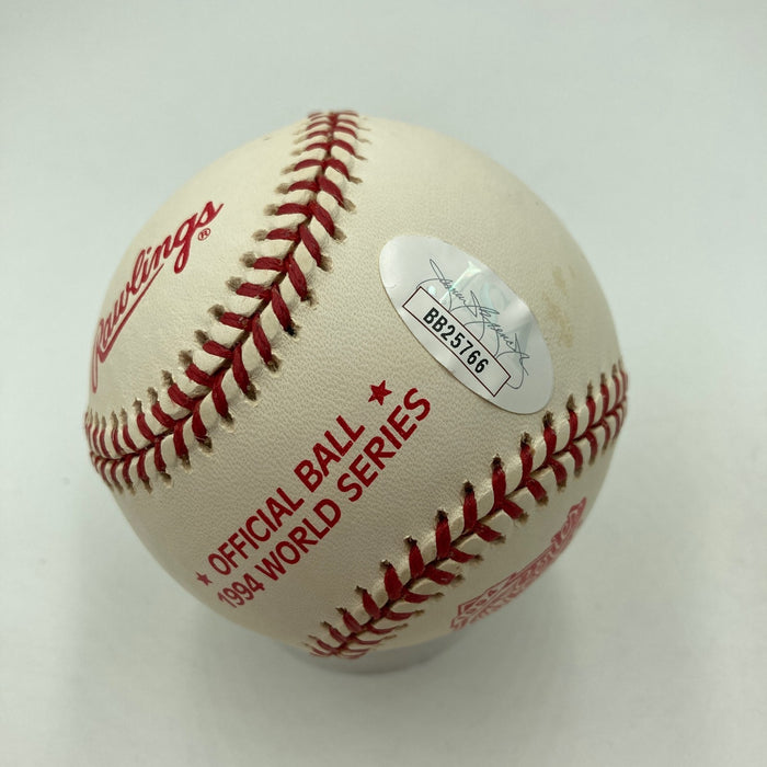 Dwayne "The Rock" Johnson Single Signed World Series Baseball JSA Graded MINT 9