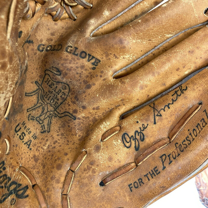 1991 Ozzie Smith Signed Game Used Rawlings Baseball Glove PSA DNA COA