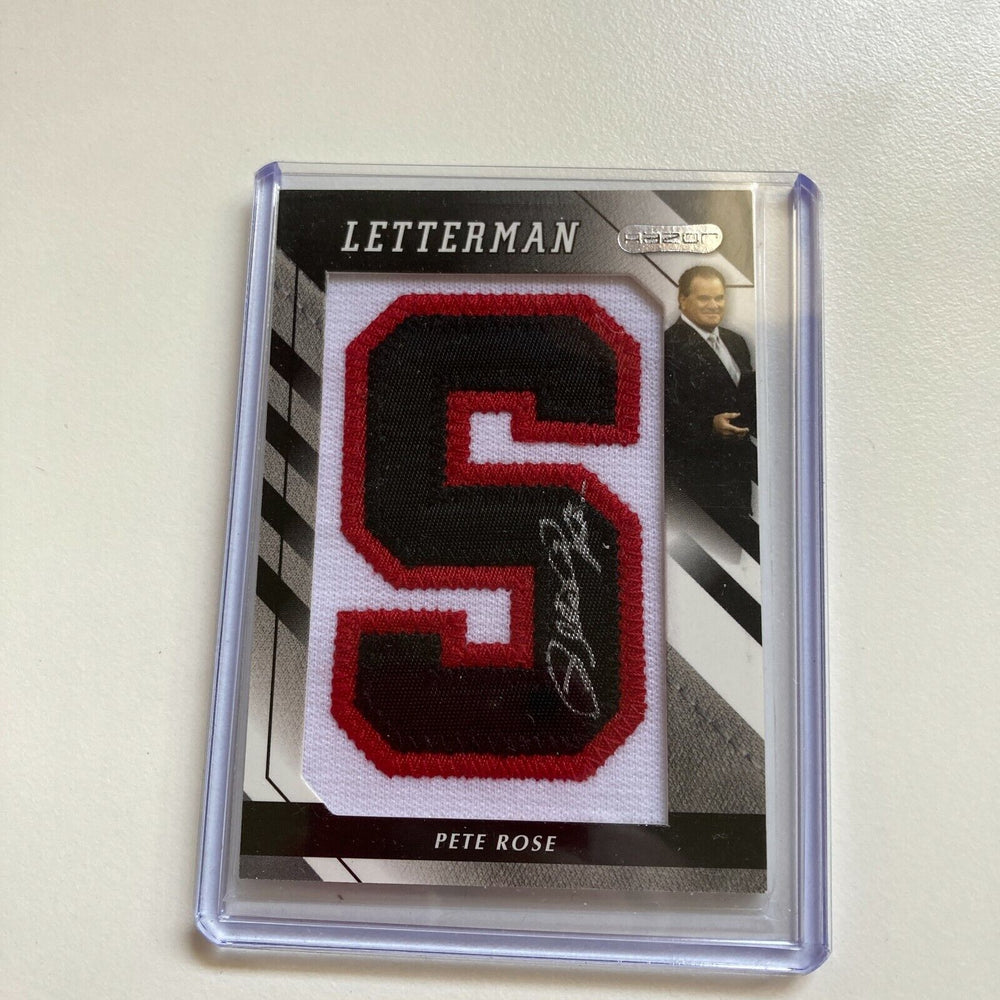 2008 Razor Letterman Pete Rose Auto Patch Signed Baseball Card