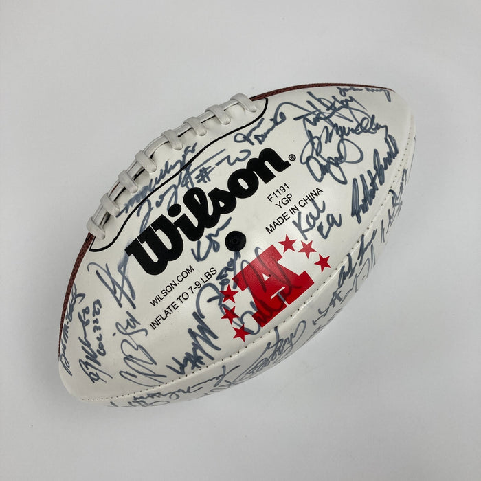 2005 Pro Bowl AFC Champs Team Signed Football Peyton Manning & Drew Brees