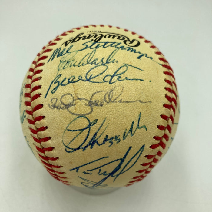 1986 New York Mets World Series Champs Team Signed Vintage NL Baseball JSA COA