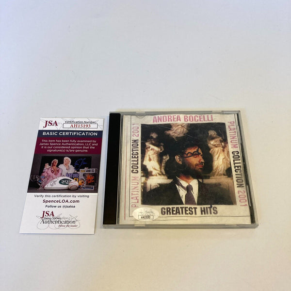 Andrea Bocelli Signed 2001 Greatest Hits CD With JSA COA