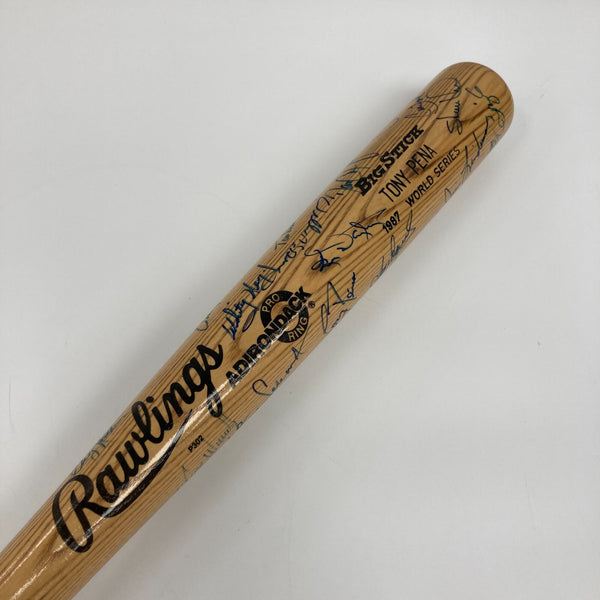 1987 St. Louis Cardinals NL Champs Team Signed World Series Game Issued Bat JSA