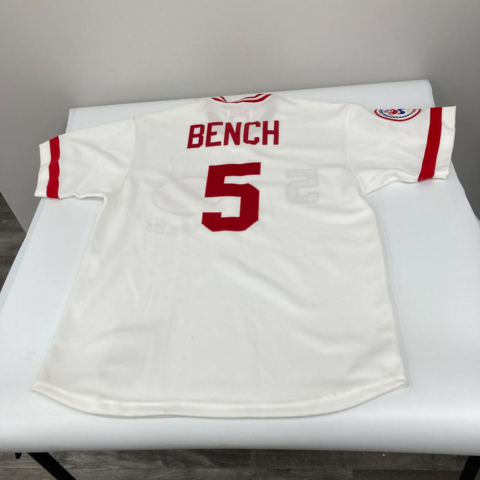 Johnny Bench 1976 WS MVP Signed Mitchell & Ness Cincinnati Reds Jersey JSA COA
