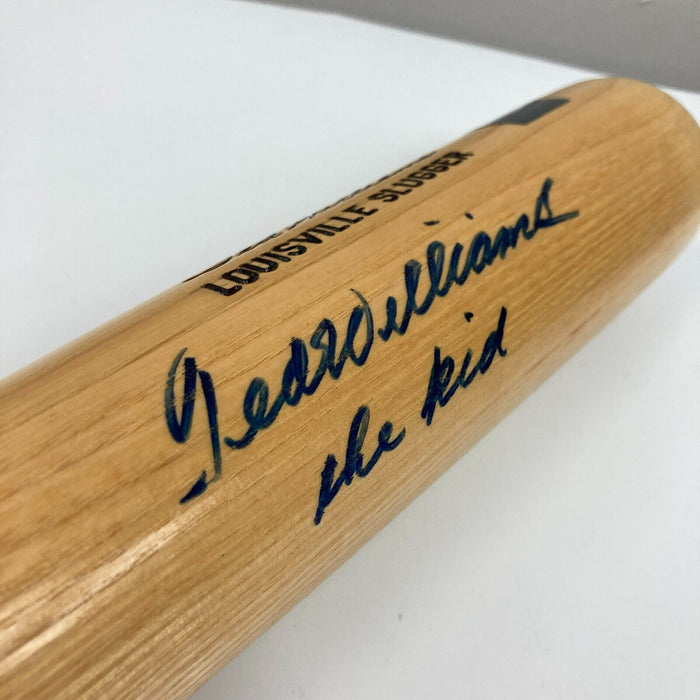 Beautiful Ted Williams "The Kid" Signed Inscribed Game Model Bat With JSA COA