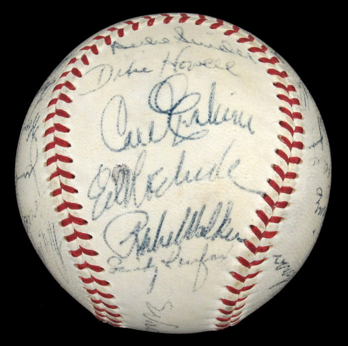 1955 Brooklyn Dodgers W.S. Champs Team Signed Baseball Jackie Robinson JSA COA