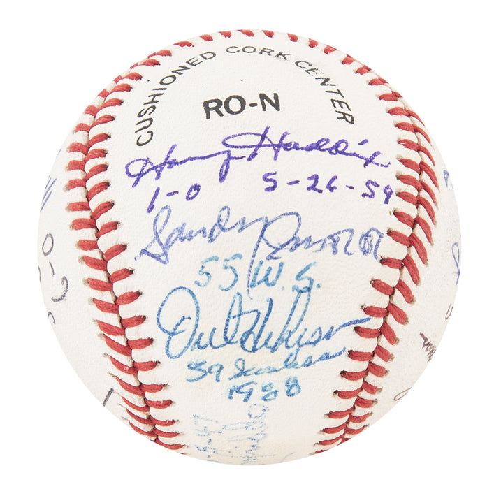 Baseball Great Moments Signed Baseball Hank Aaron Nolan Ryan Don Larsen Beckett