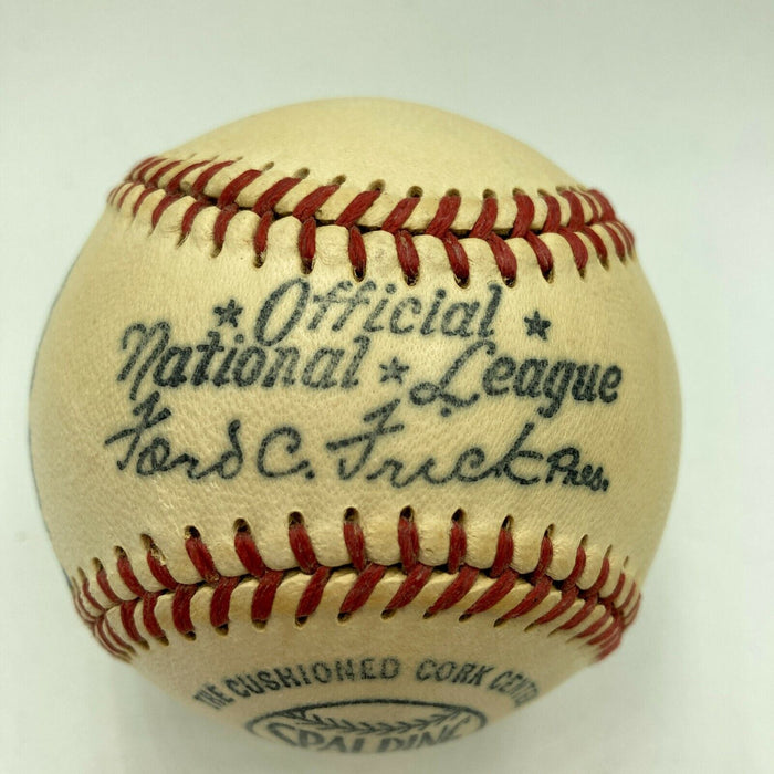 Beautiful Mel Ott & Carl Hubbell Signed 1935 National League Baseball JSA COA