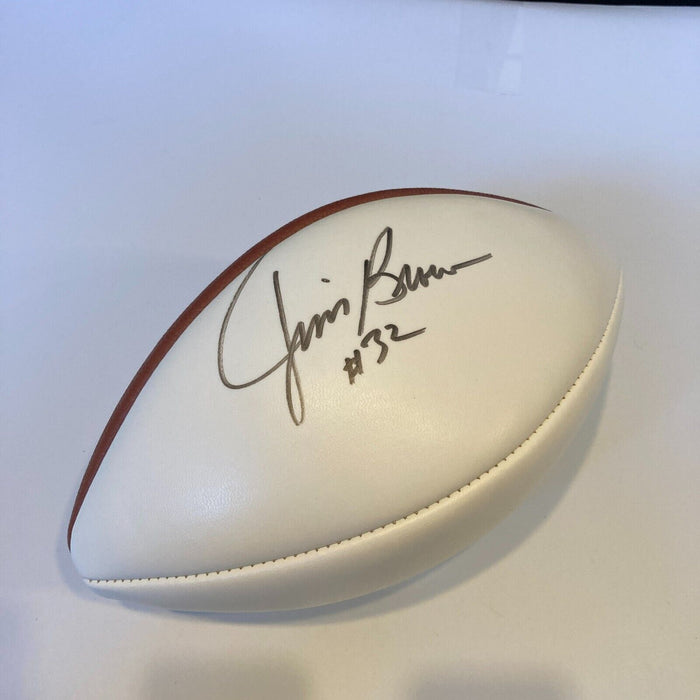 Jim Brown #32 Signed Official Wilson NFL Football JSA COA