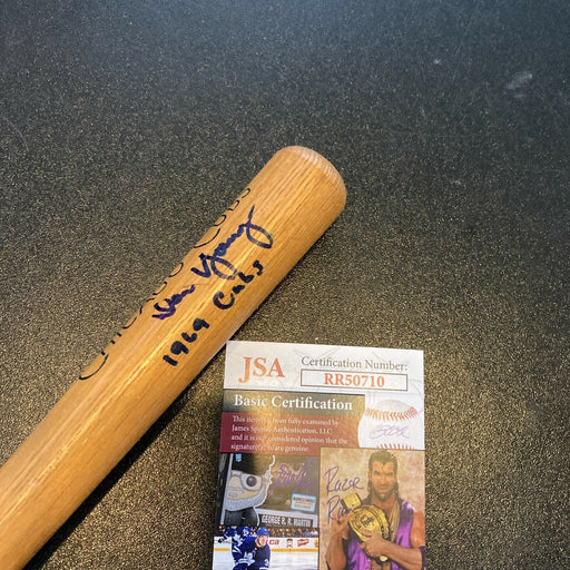 Don Young Signed Louisville Slugger Mini Baseball Bat Chicago Cubs JSA COA