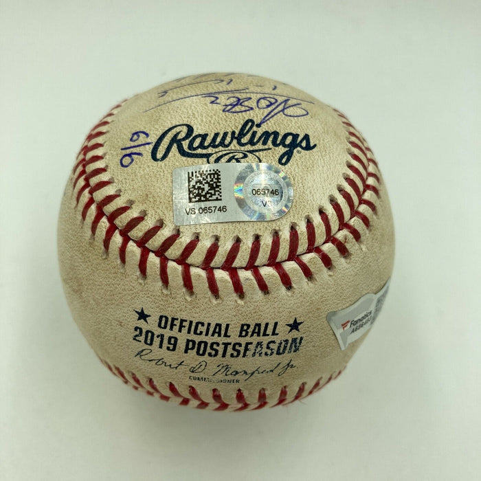 2019 Washington Nationals Team Signed NLCS Postseason Game Used Baseball PSA DNA