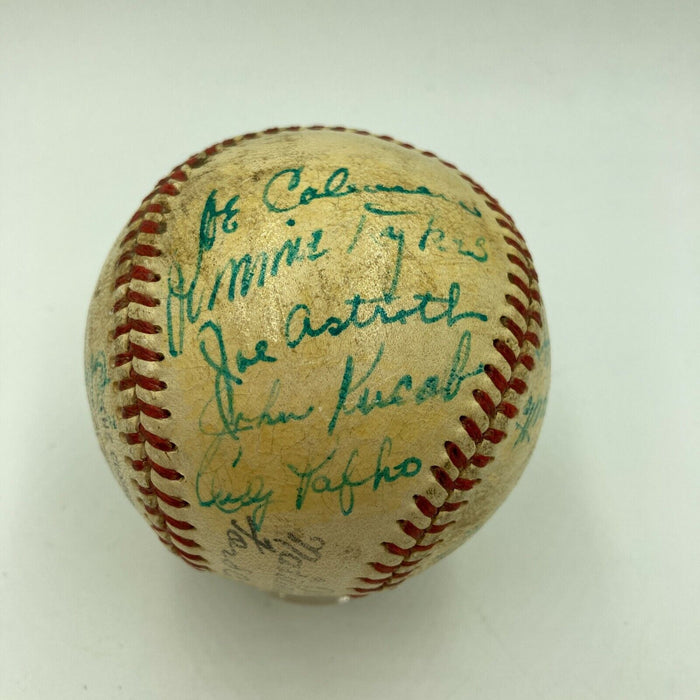 1954 Dodgers VS A's Hall Of Fame Game Team Signed Baseball Chief Bender JSA COA