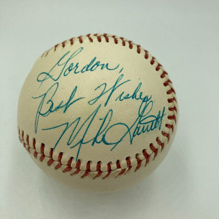 Mike Garrett Signed Vintage National League Baseball Heisman Trophy Winner JSA
