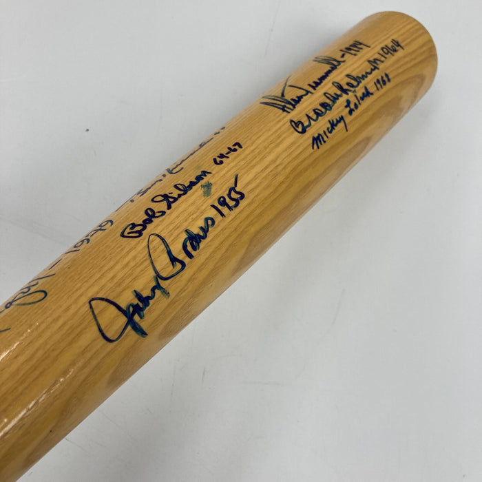 World Series MVP's Multi Signed Bat 10 Sigs Bob Gibson Willie Stargell JSA COA