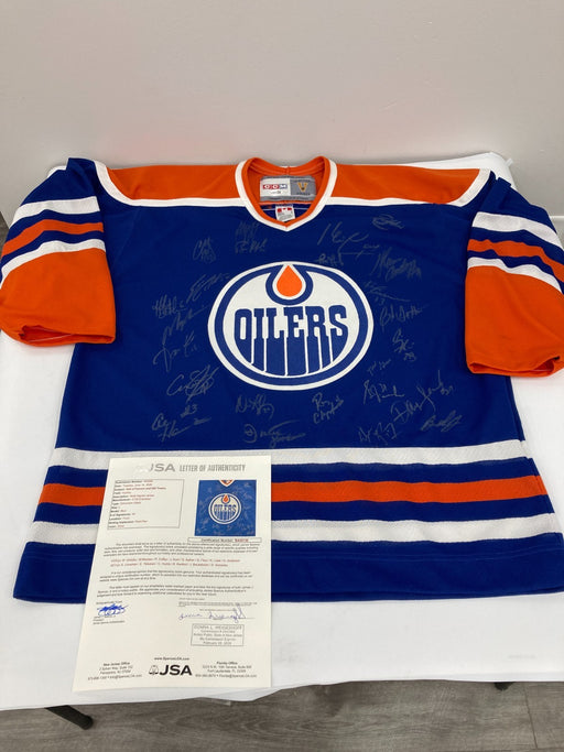 Wayne Gretzky Edmonton Oilers HOF Legends Multi Signed Jersey 24 Sigs JSA COA