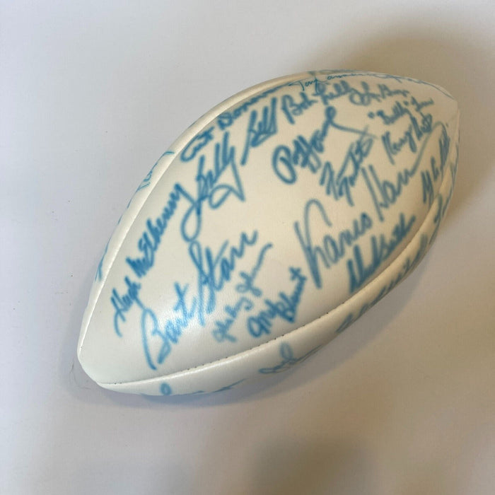 Johnny Unitas Walter Payton Bart Starr HOF Legends Signed Football 45 Sigs JSA