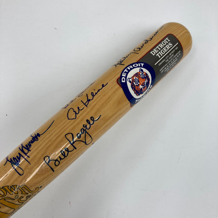 Detroit Tigers Hall Of Fame Legends Multi Signed Cooperstown Baseball Bat JSA
