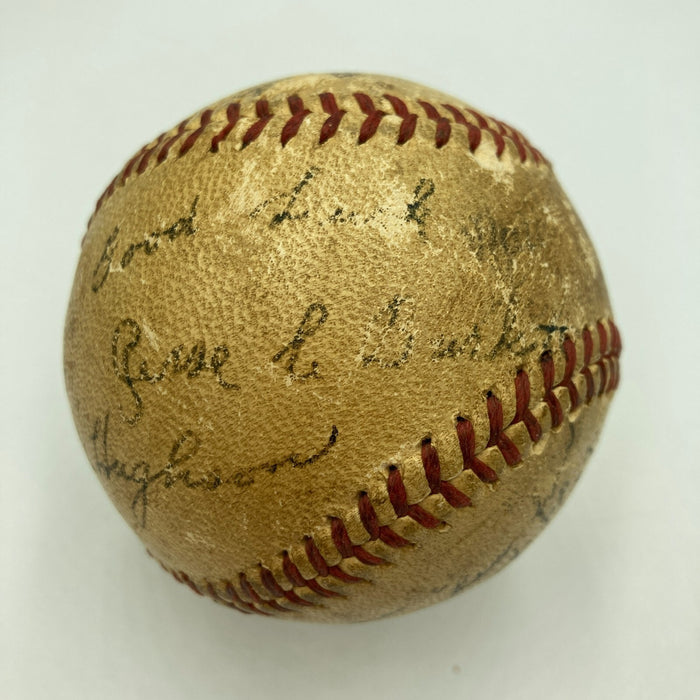 Extraordinary Jesse Burkett Signed Inscribed STAT Baseball JSA COA HOF Dec. 1953