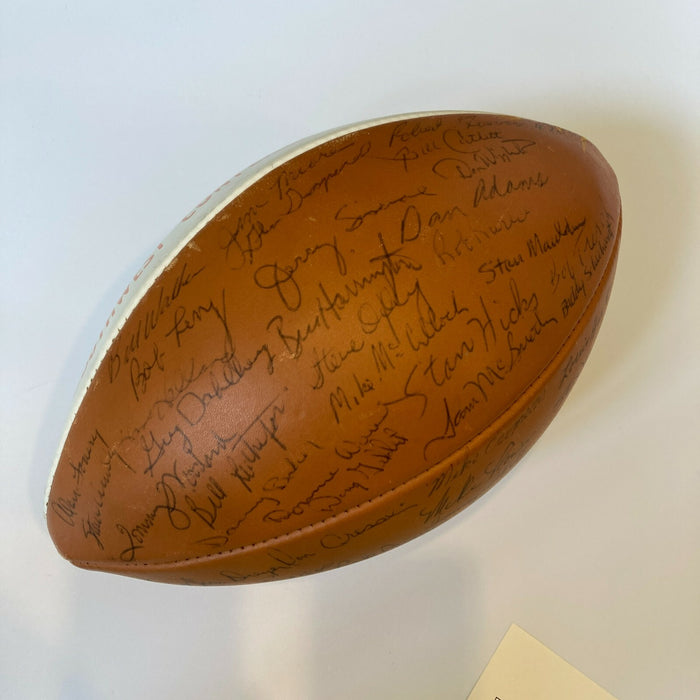 1971 Texas Longhorns SWC Champions Team Signed Football 50+ Sigs JSA COA