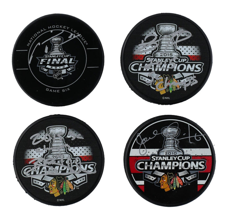 Chicago Blackhawks Signed Stanley Cup Puck Collection 14 Pucks