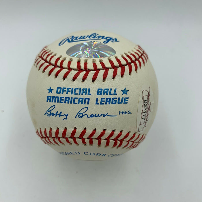 Beautiful Mickey Charles Mantle Full Name Signed AL Baseball JSA Graded MINT 9