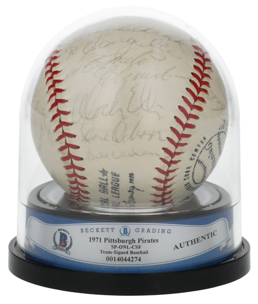 1971 Pittsburgh Pirates World Series Champs Signed Baseball Roberto Clemente BGS