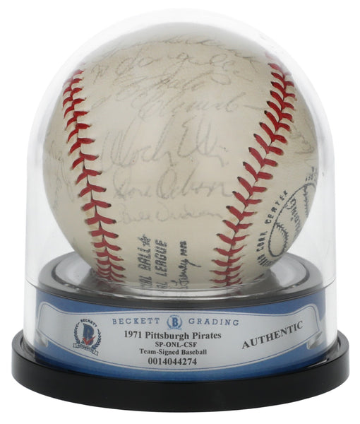 1971 Pittsburgh Pirates World Series Champs Signed Baseball Roberto Clemente BGS