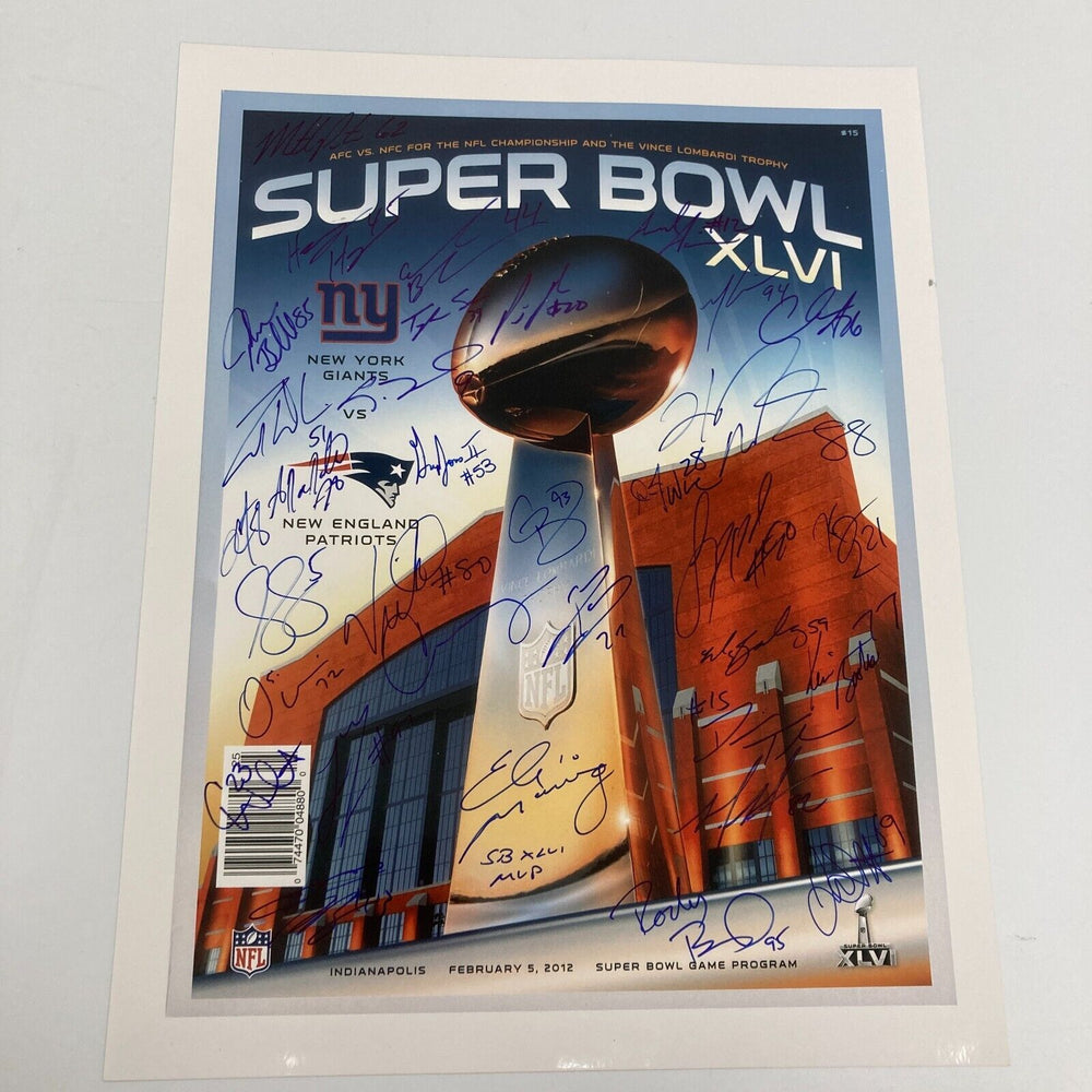 2011 New York Giants Super Bowl Champs Team Signed 11x14 Photo JSA COA