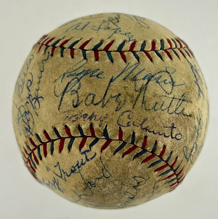 Babe Ruth, Lou Gehrig, Mickey Mantle & Roger Maris Signed Baseball PSA DNA COA