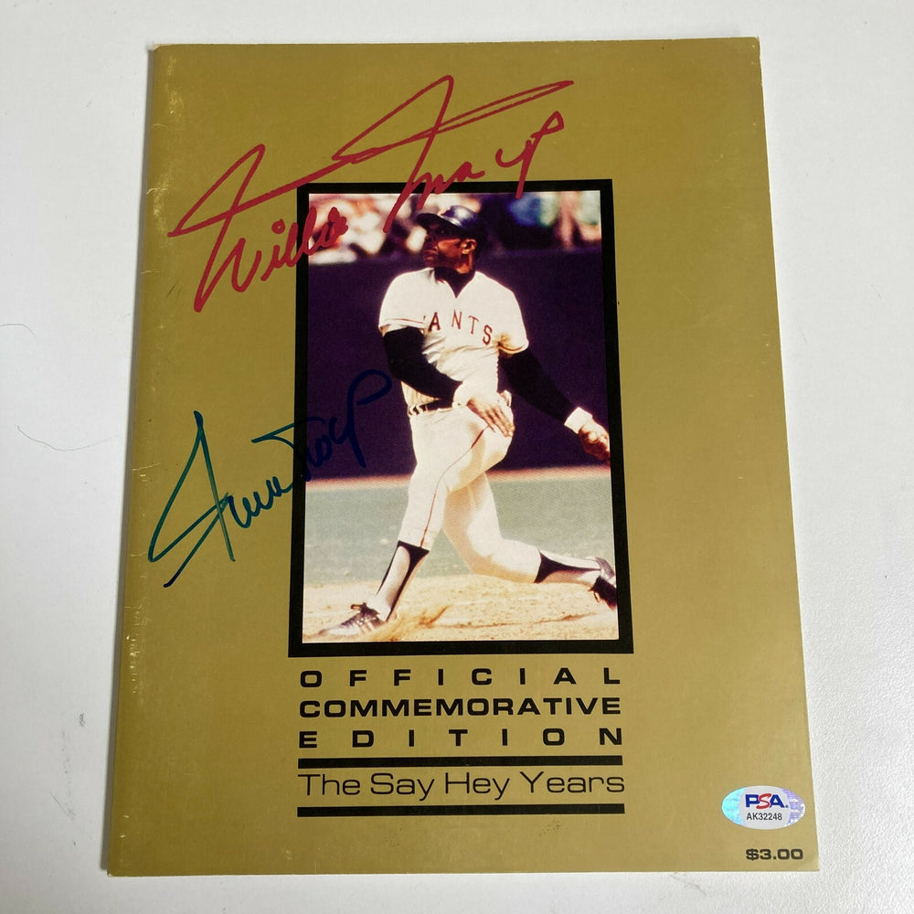 Willie Mays Signed Vintage Program "The Say Hey Years" With PSA DNA COA
